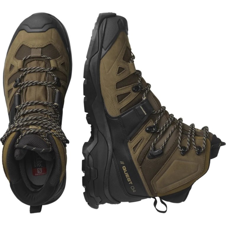 Olive Salomon Quest 4 GTX Men's Hiking Boots | PH 56973L